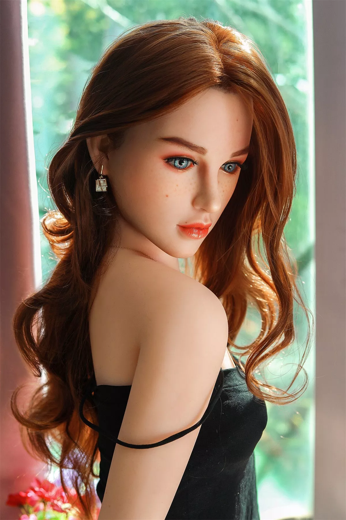 Ambre - 5Ft 2(159cm) A Cup Freckle Style Lovely Realistic Sex Doll (In Stock US)-Honeylovedoll