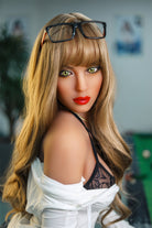 Jima - 152cm (4ft 12) Teacher Style Realistic Sex Doll With Blonde Curly Hair-Honeylovedoll